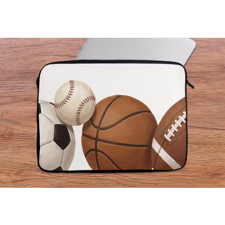 Laptophoes - Sport - Ballen - Illustratie — 2