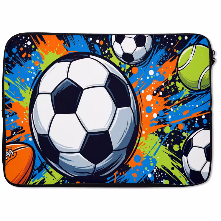Laptophoes - Sport - Ballen - Kleurrijk — 1