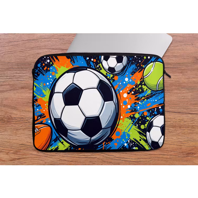Laptophoes - Sport - Ballen - Kleurrijk — 2
