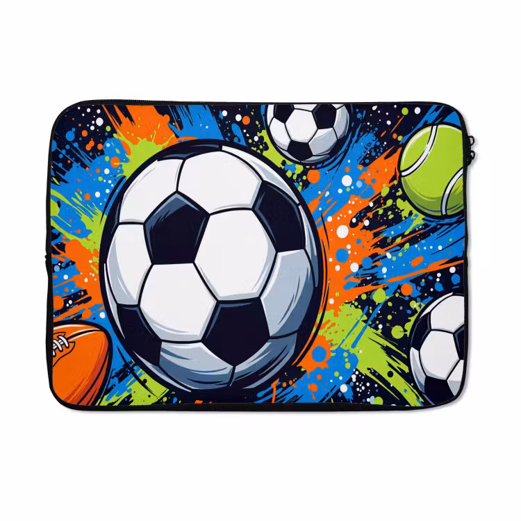 Laptophoes - Sport - Ballen - Kleurrijk — 5