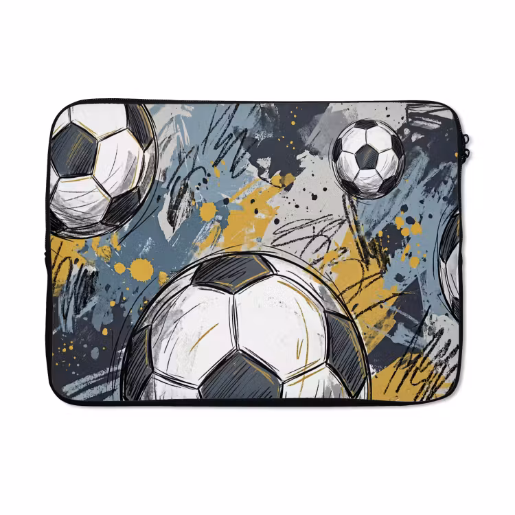 Laptophoes - Voetbal - Abstract - Sport - Kleurrijk — 5