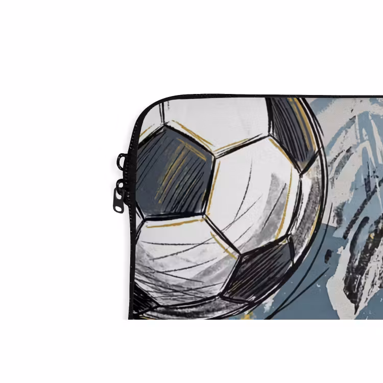 Laptophoes - Voetbal - Abstract - Sport - Kleurrijk — 6