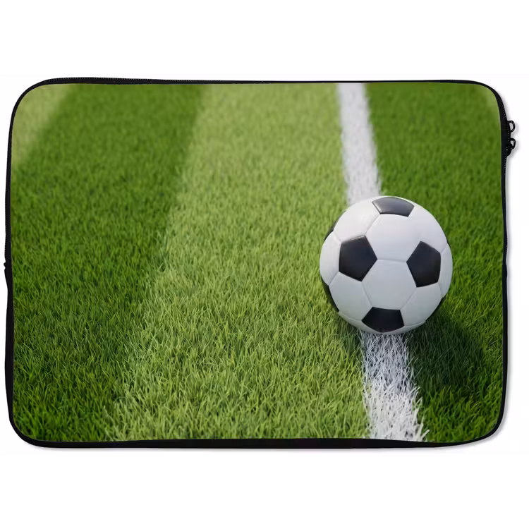 Laptophoes - Voetbal - Grasveld - Sport - Groen — 1