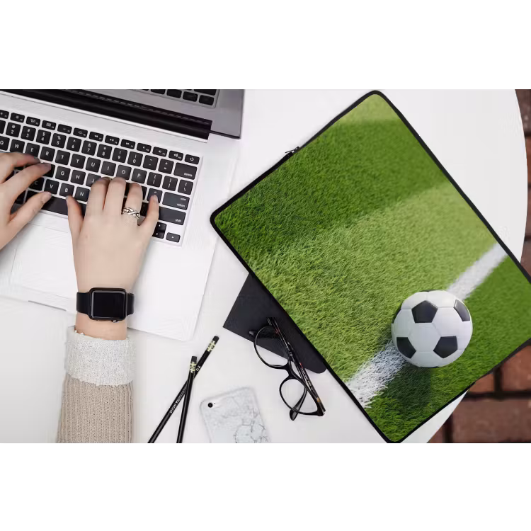 Laptophoes - Voetbal - Grasveld - Sport - Groen — 3