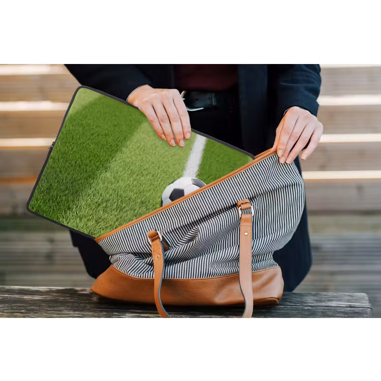 Laptophoes - Voetbal - Grasveld - Sport - Groen — 4