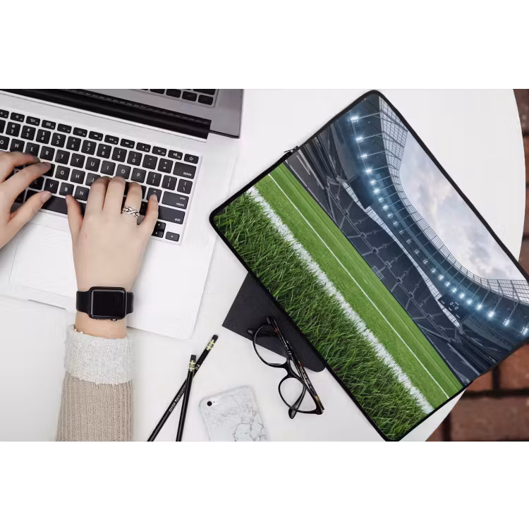 Laptophoes - Voetbal - Stadion - Sport - Groen — 3