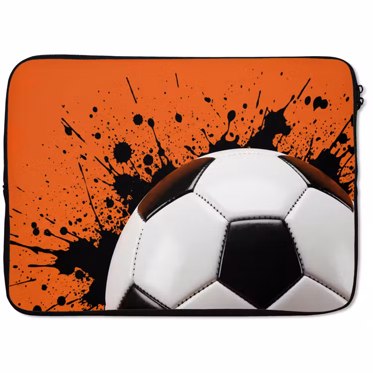 Laptophoes - Voetbal - Verf - Sport - Oranje — 1