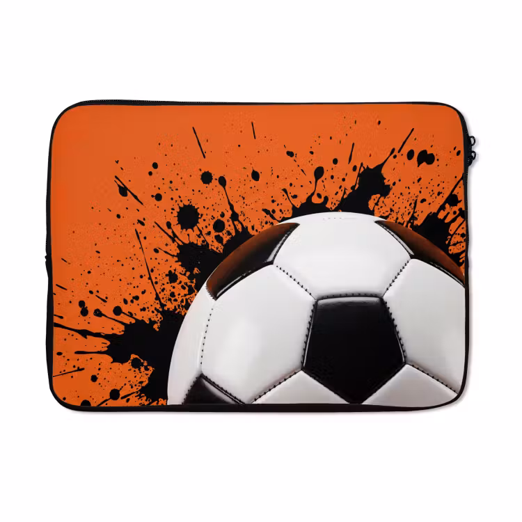 Laptophoes - Voetbal - Verf - Sport - Oranje — 5