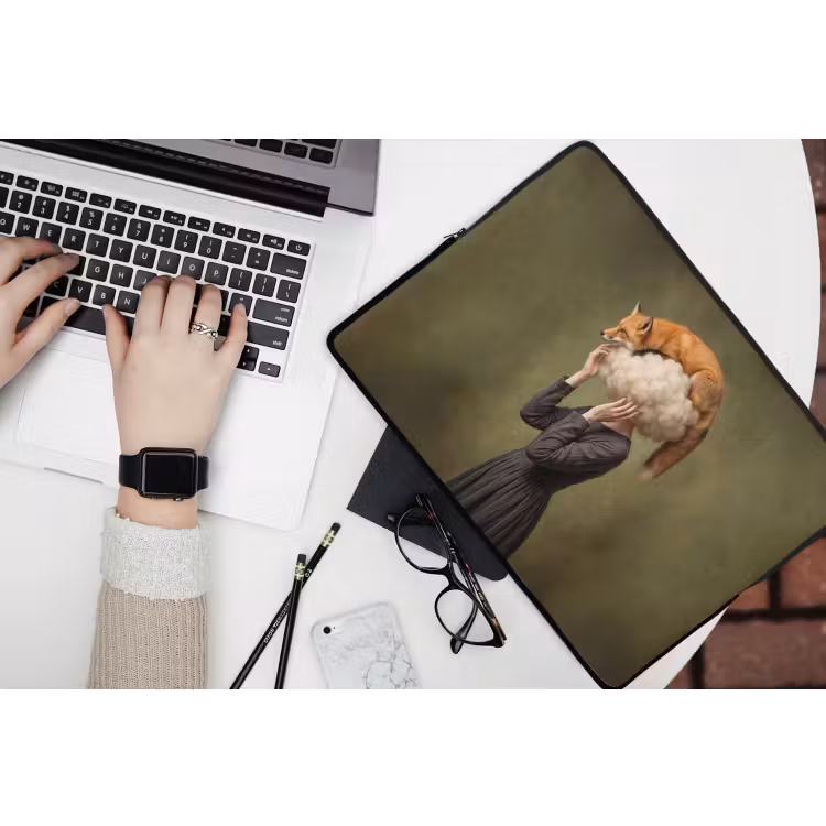 Laptophoes - Vos - Surrealistisch - Groen — 3