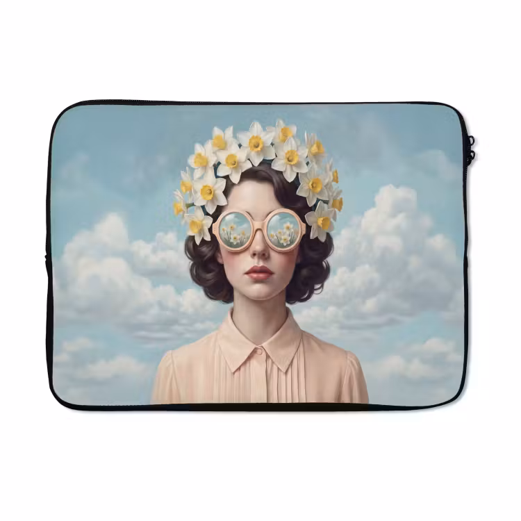 Laptophoes - Vrouw - Narcissen - Geel — 5