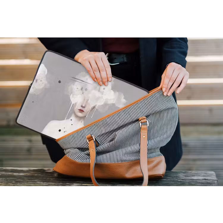 Laptophoes - Vrouw - Wolk - Grijs — 4