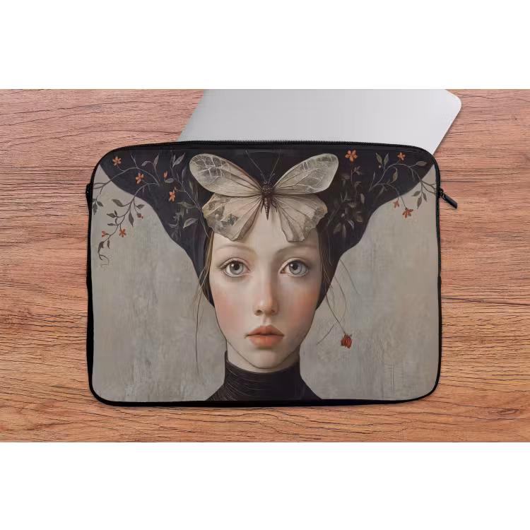 Laptophoes - Woman - Butterfly - Art - Classic - Muted — 2