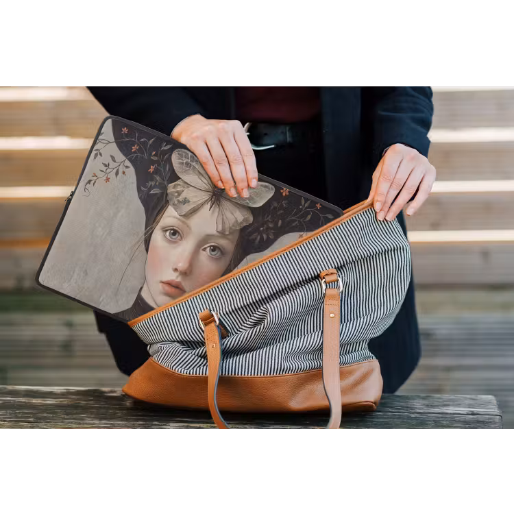 Laptophoes - Woman - Butterfly - Art - Classic - Muted — 4
