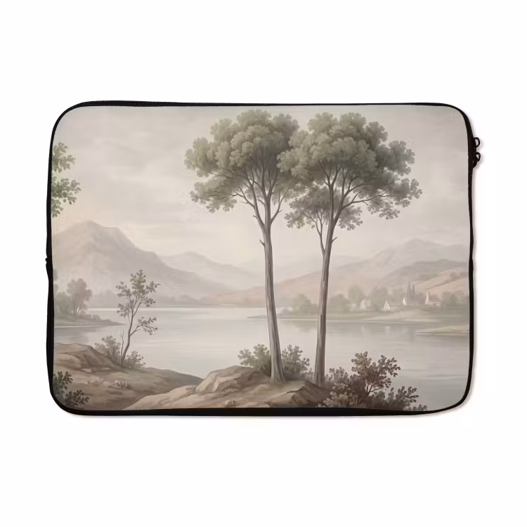 Laptophoes - Bomen - Meer - Bergen - Illustratie — 5