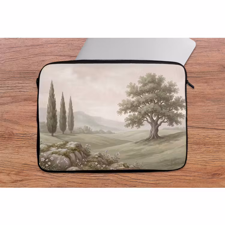 Laptophoes - Heuvellandschap - Bomen - Natuur - Groen — 2