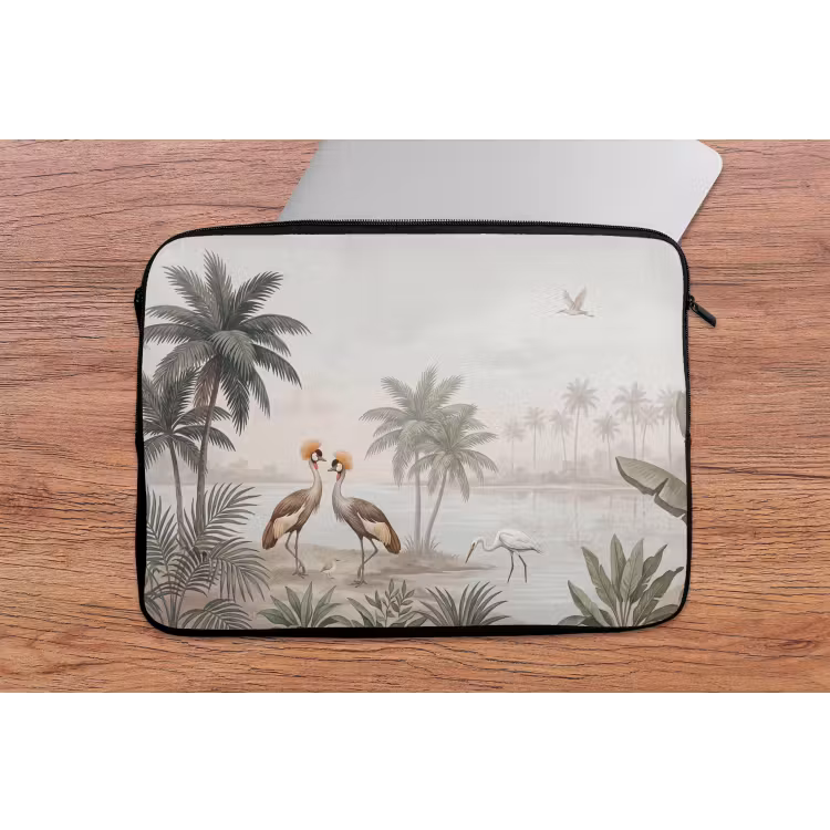 Laptophoes - Kraanvogels - Palmbomen - Tropisch — 2