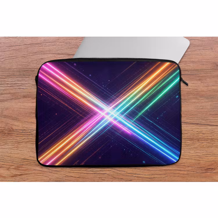 Laptophoes - Kruisen - Lasterstralen - Neon — 2