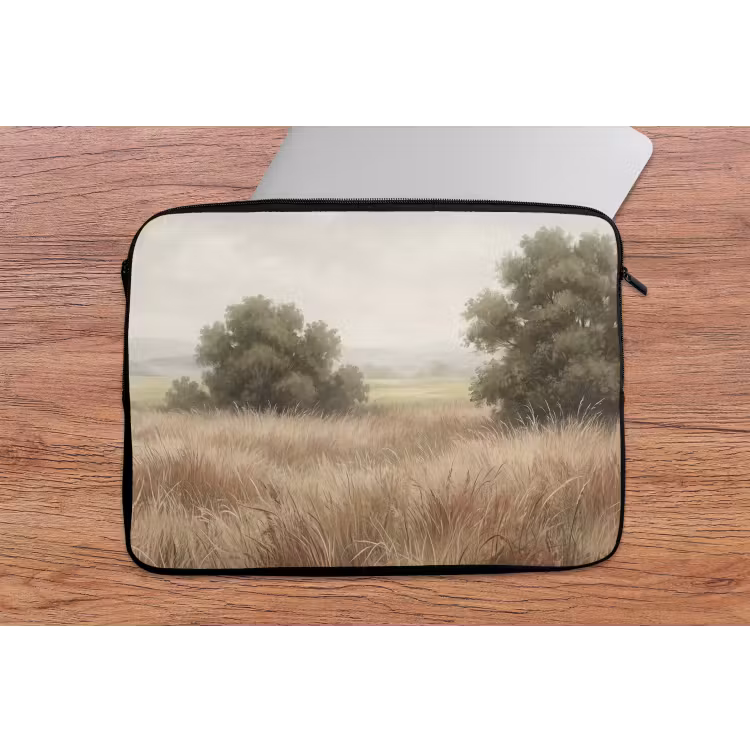 Laptophoes - Landschap - Minimalistisch - Beige — 2