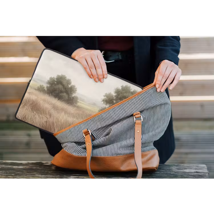 Laptophoes - Landschap - Minimalistisch - Beige — 4