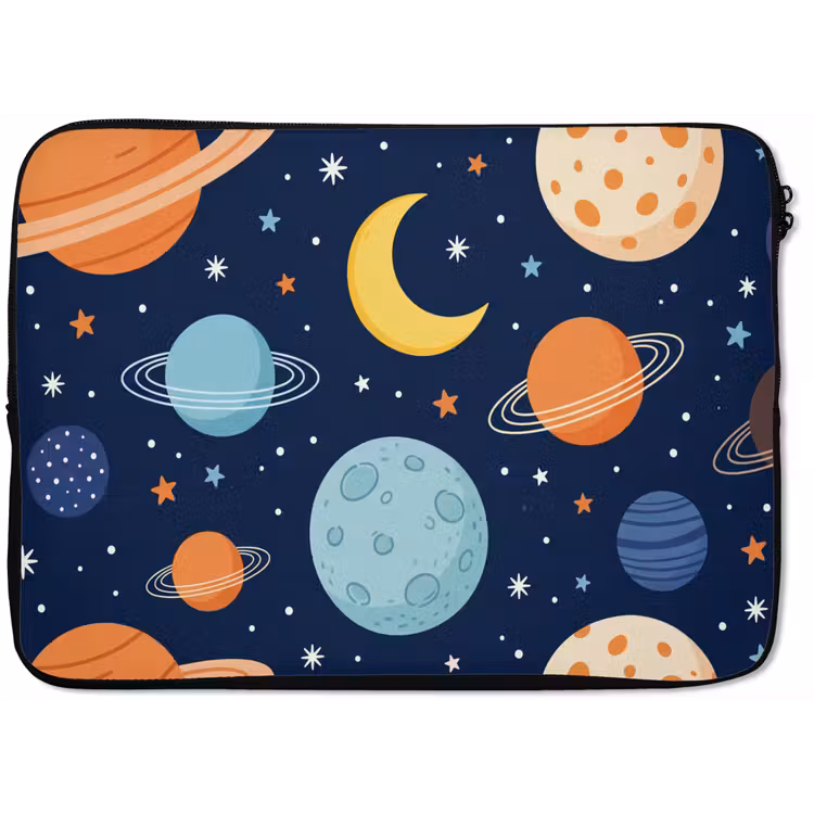 Laptophoes - Ruimte - Planeten - Kleurrijk — 1