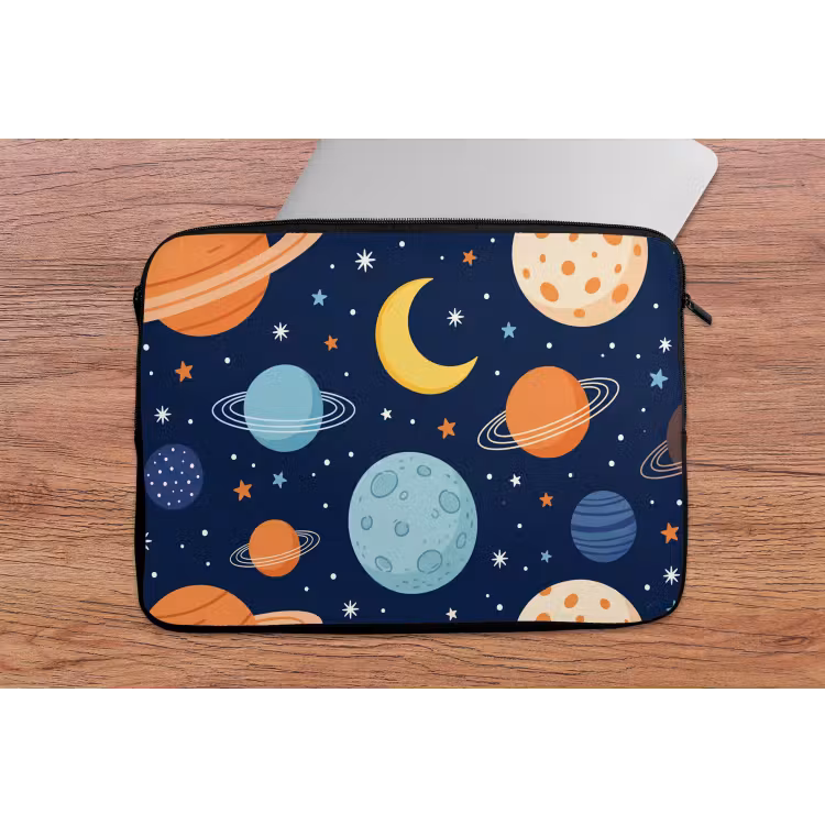 Laptophoes - Ruimte - Planeten - Kleurrijk — 2