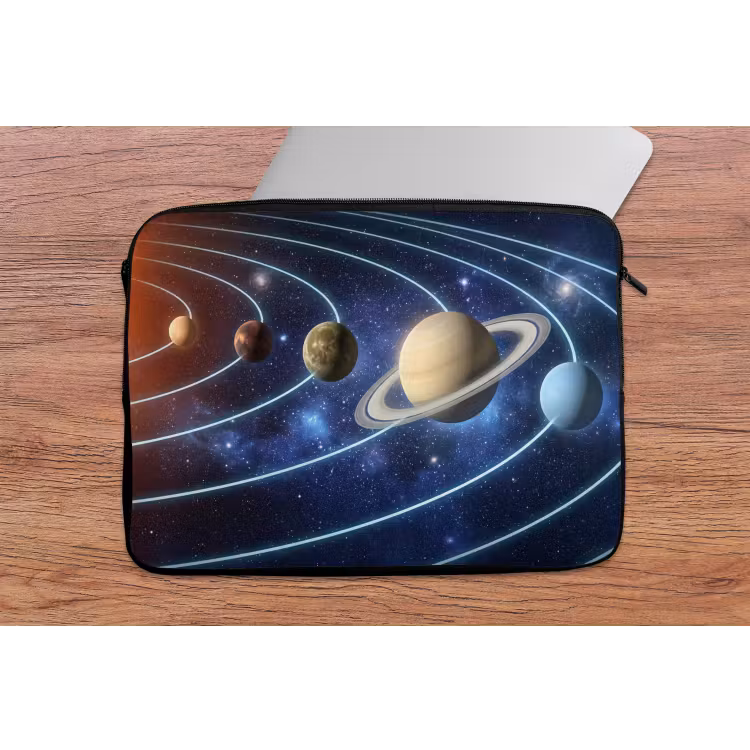 Laptophoes - Ruimte - Zonnestelsel - Blauw — 2