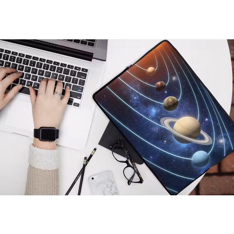 Laptophoes - Ruimte - Zonnestelsel - Blauw — 3