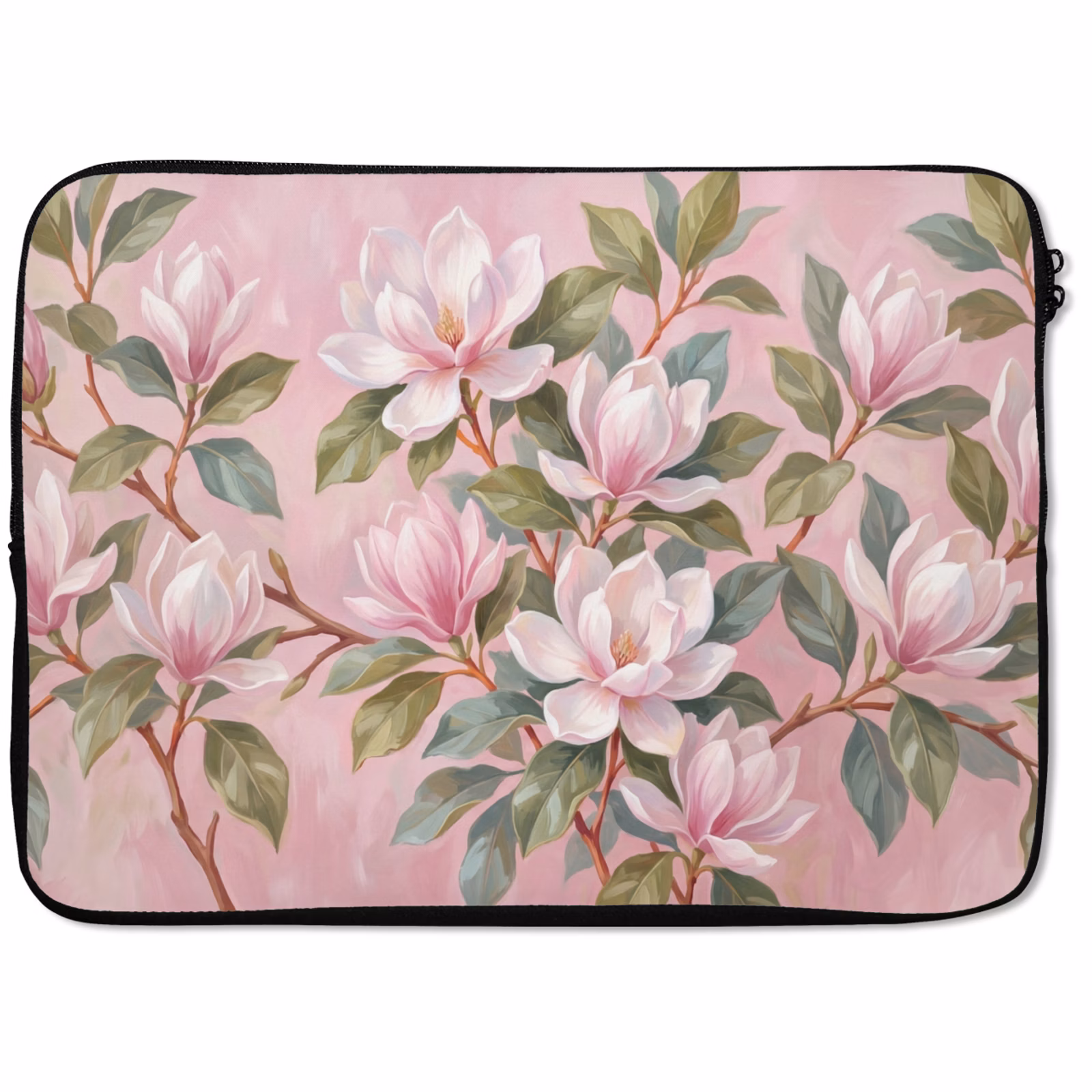 Laptophoes - Magnolia's - Patroon - Roze — 1