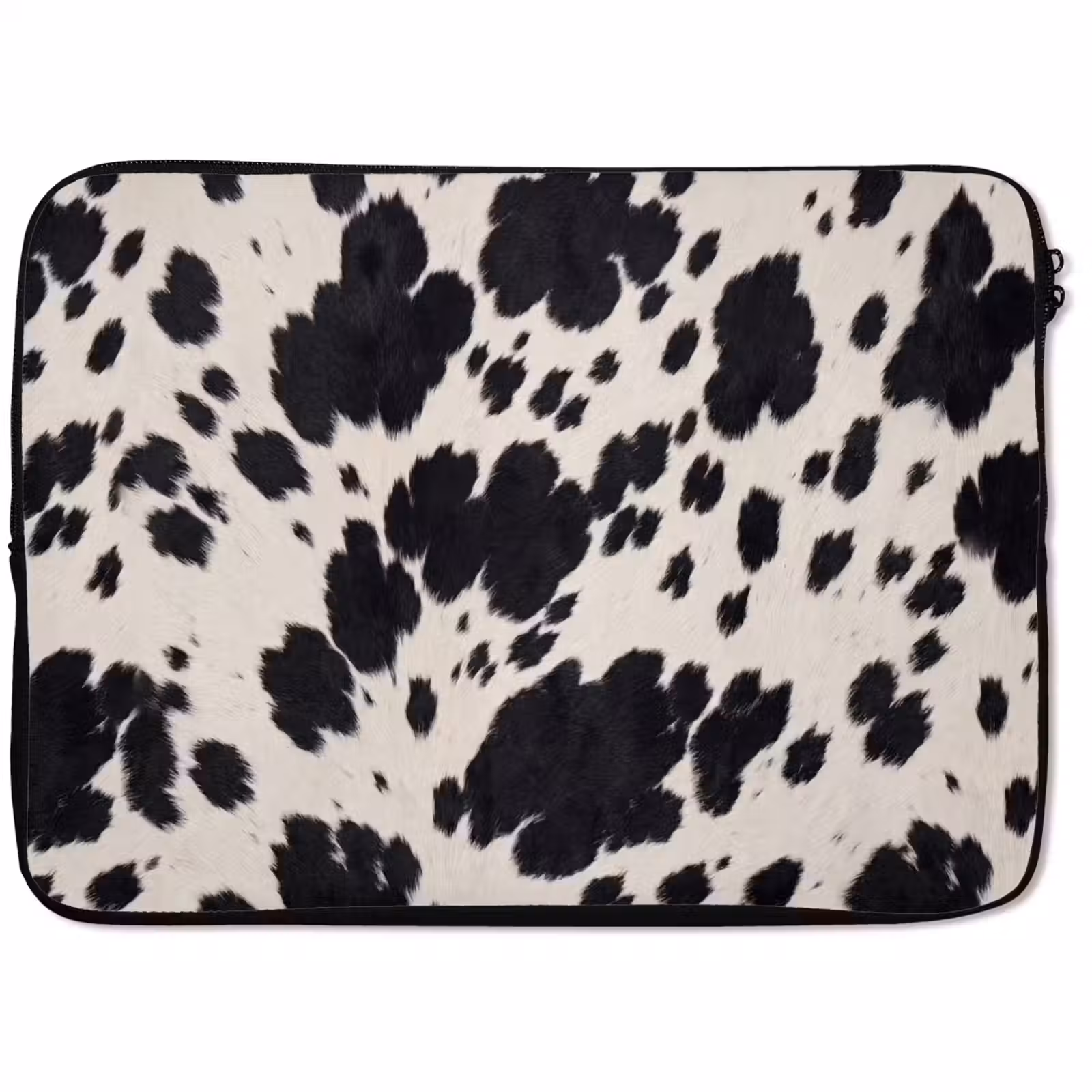 Laptophoes - Patroon - Vacht - Zwart - Wit — 1