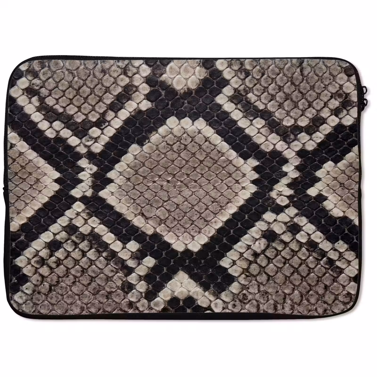 Laptophoes - Slangenleer - Patroon - Beige — 1
