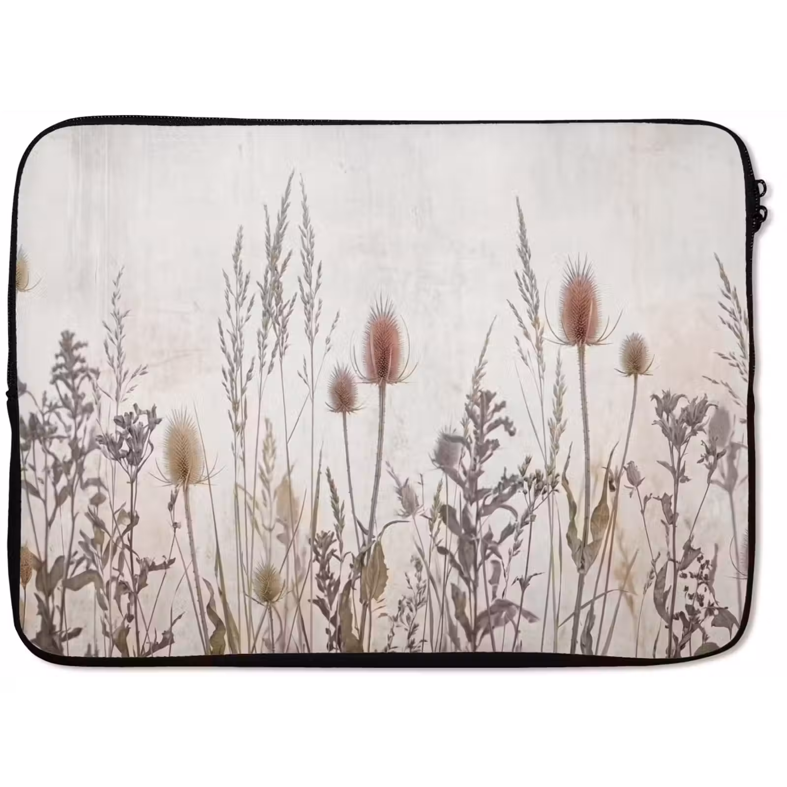 Laptophoes - Weidebloemen - Design - Sepia — 1