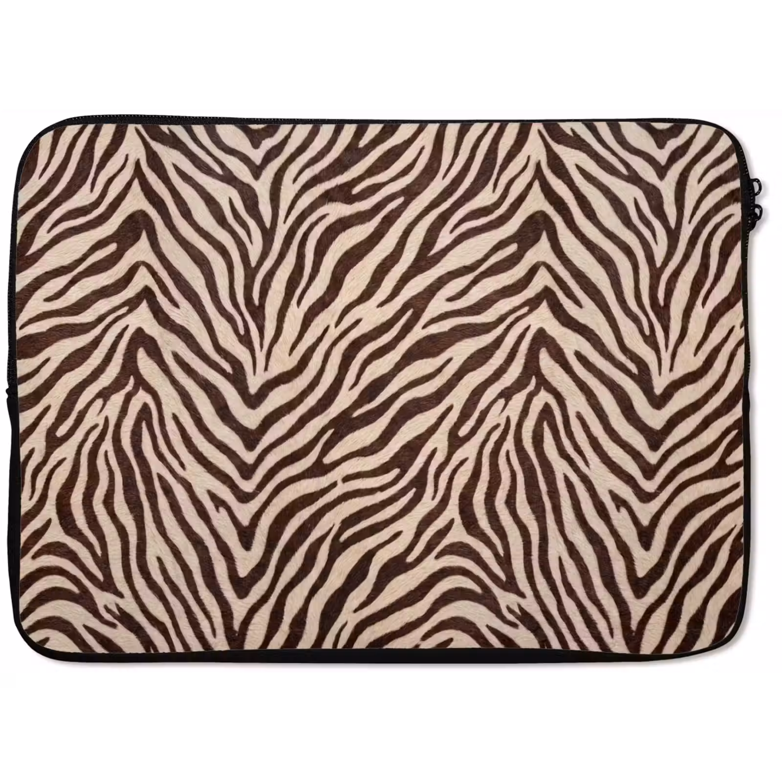 Laptophoes - Zebra - Strepen - Bruin — 1