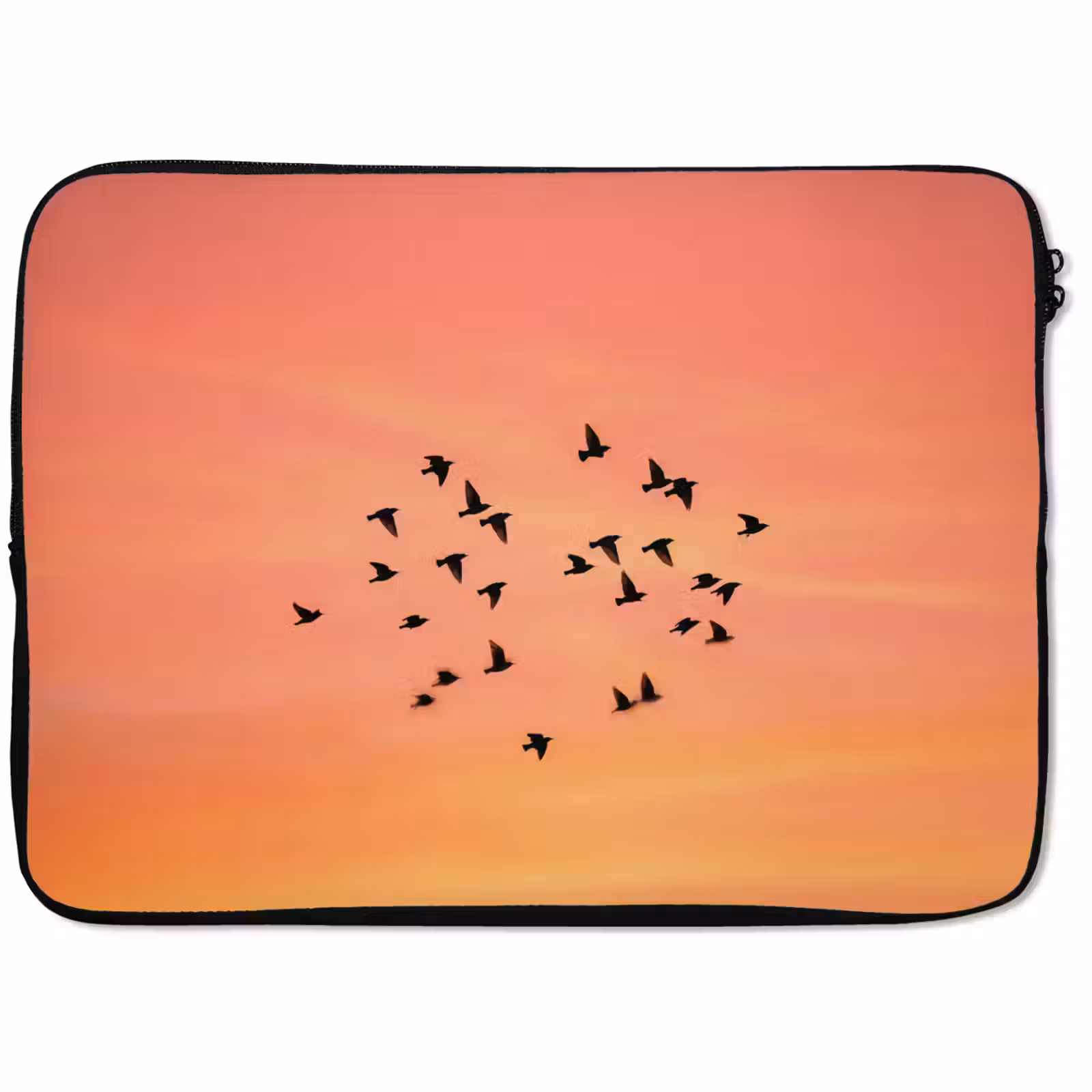 Laptophoes - Zwerm - Vogels - Oranje — 1