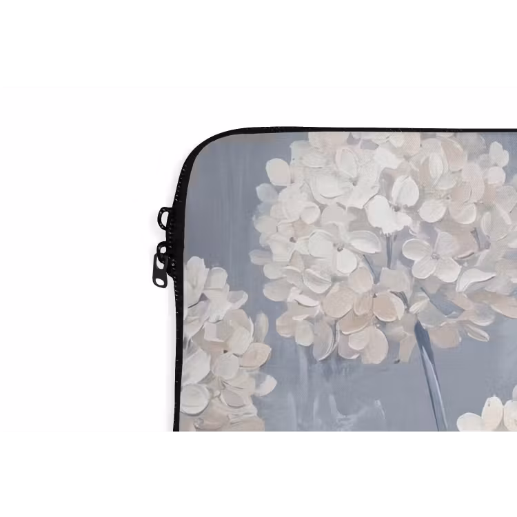 Laptophoes - Bloemen - Illustratie - Blauw — 6