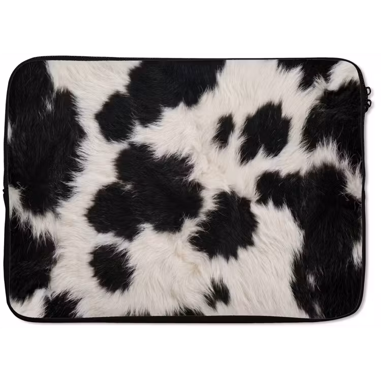 Laptophoes - Bont - Textuur - Zwart - Wit — 1