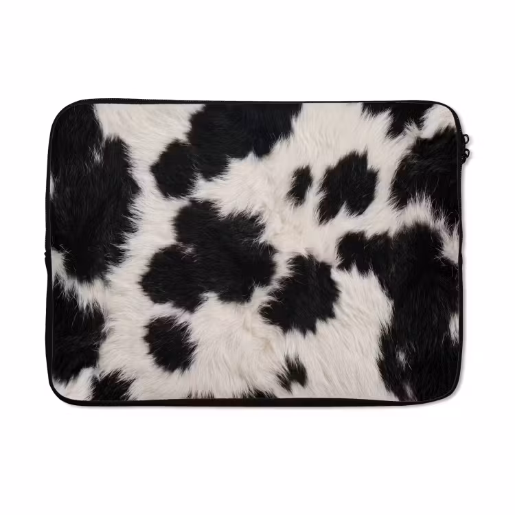 Laptophoes - Bont - Textuur - Zwart - Wit — 5