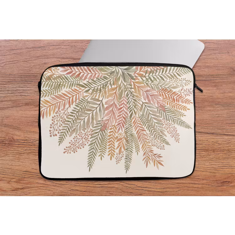 Laptophoes - Botanisch - Aquarel - Kleurrijk — 2