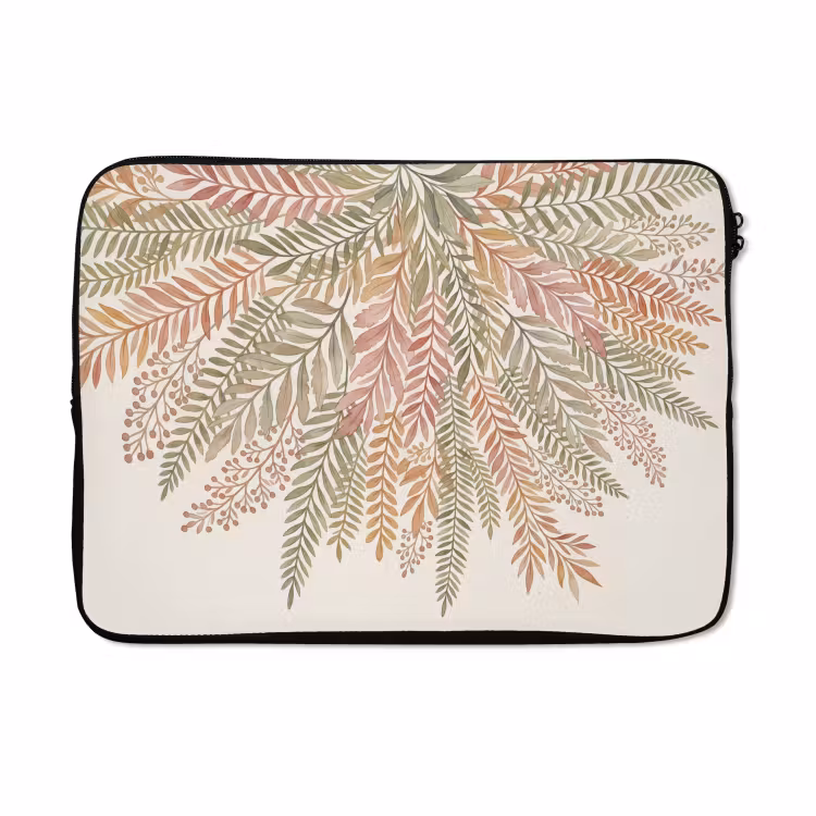 Laptophoes - Botanisch - Aquarel - Kleurrijk — 5