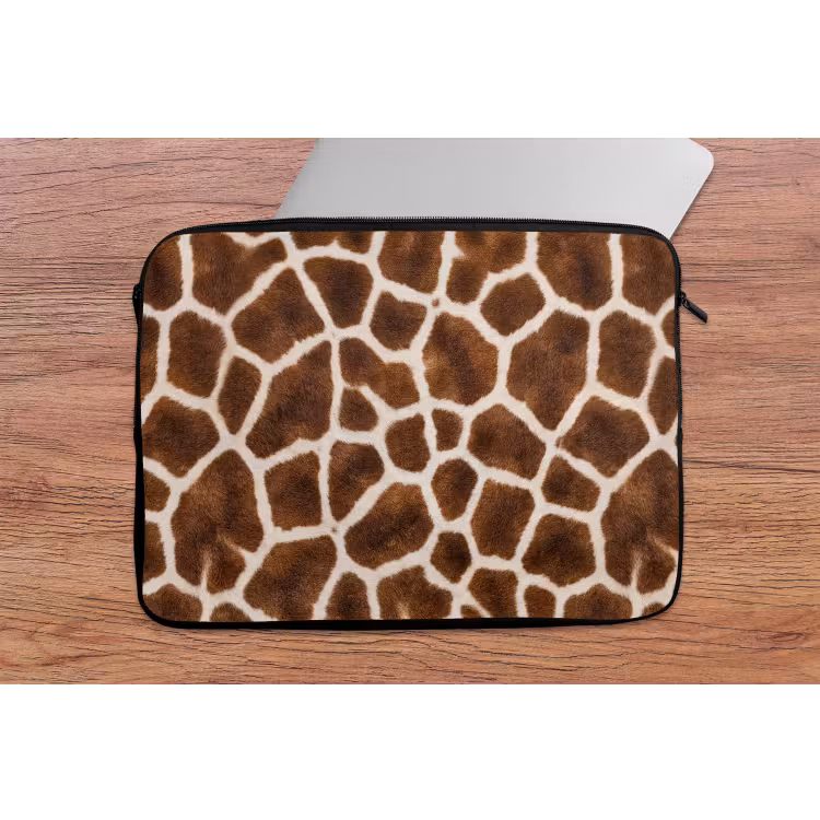 Laptophoes - Giraf - Vacht - Klassiek - Bruin — 2