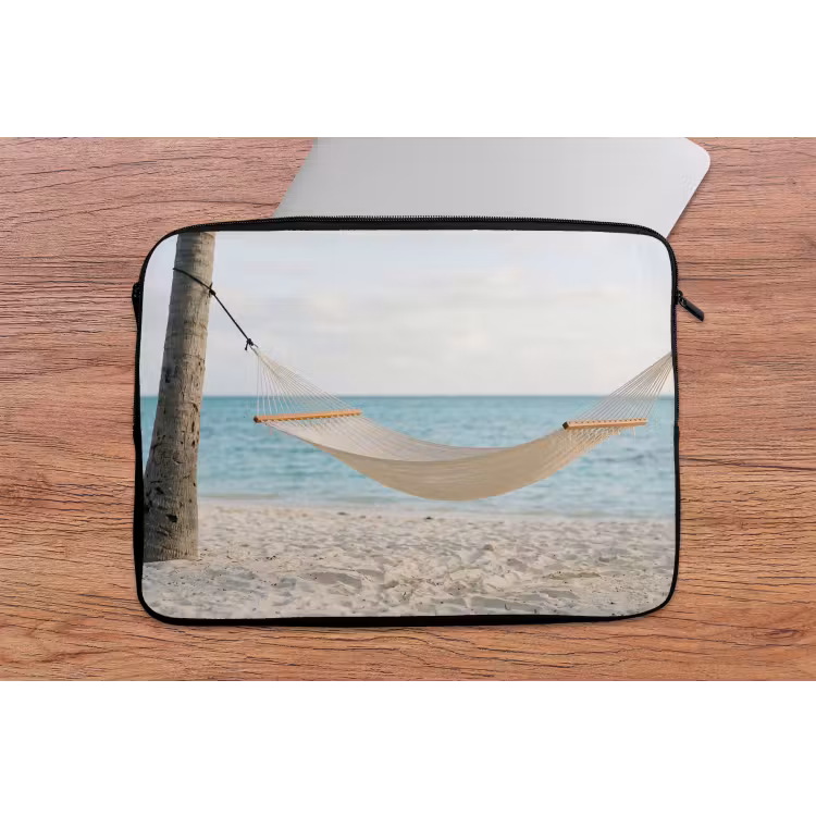 Laptophoes - Hangmat - Strand - Wit — 2