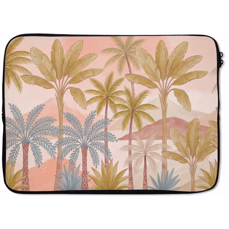 Laptophoes - Illustratie - Palmbomen - Kleurrijk — 1
