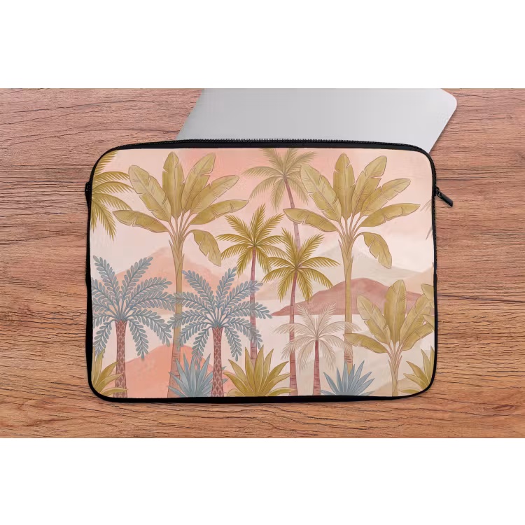 Laptophoes - Illustratie - Palmbomen - Kleurrijk — 2