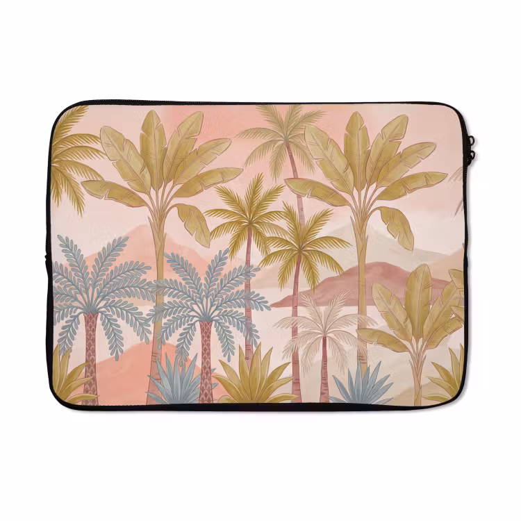 Laptophoes - Illustratie - Palmbomen - Kleurrijk — 5