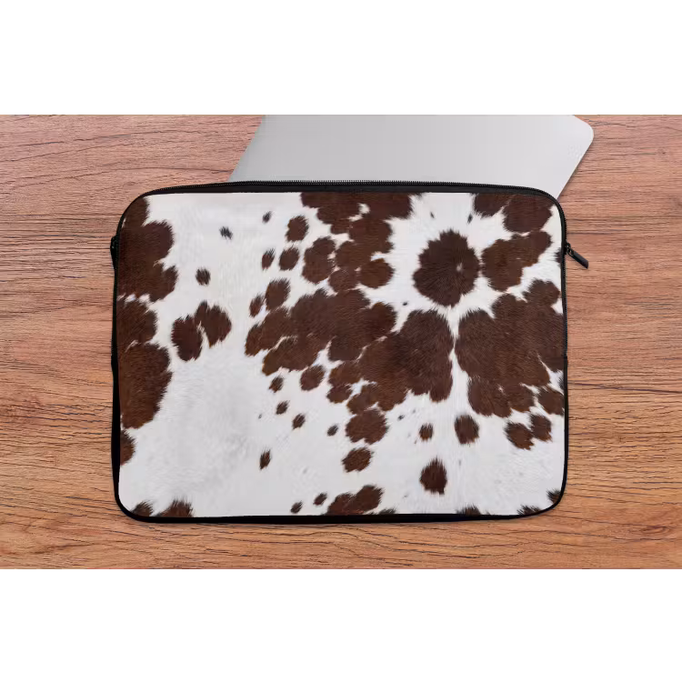 Laptophoes - Koeienhuid - Klassiek - Bruin — 2