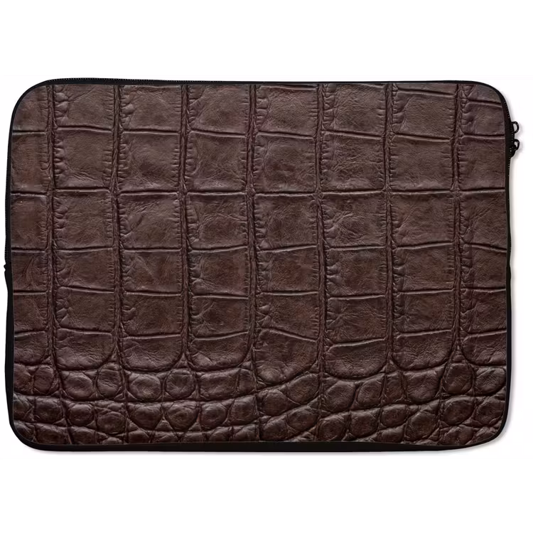 Laptophoes - Krokodil - Leer - Bruin — 1