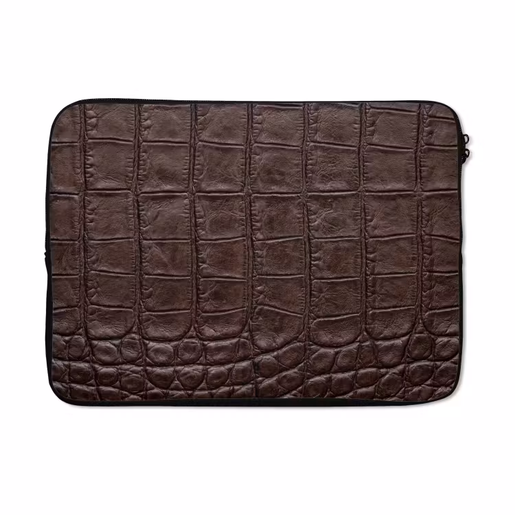 Laptophoes - Krokodil - Leer - Bruin — 5