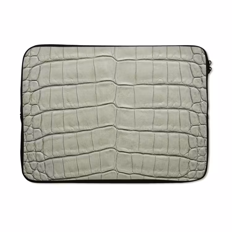Laptophoes - Krokodillenleer - Schubben - Groen — 5
