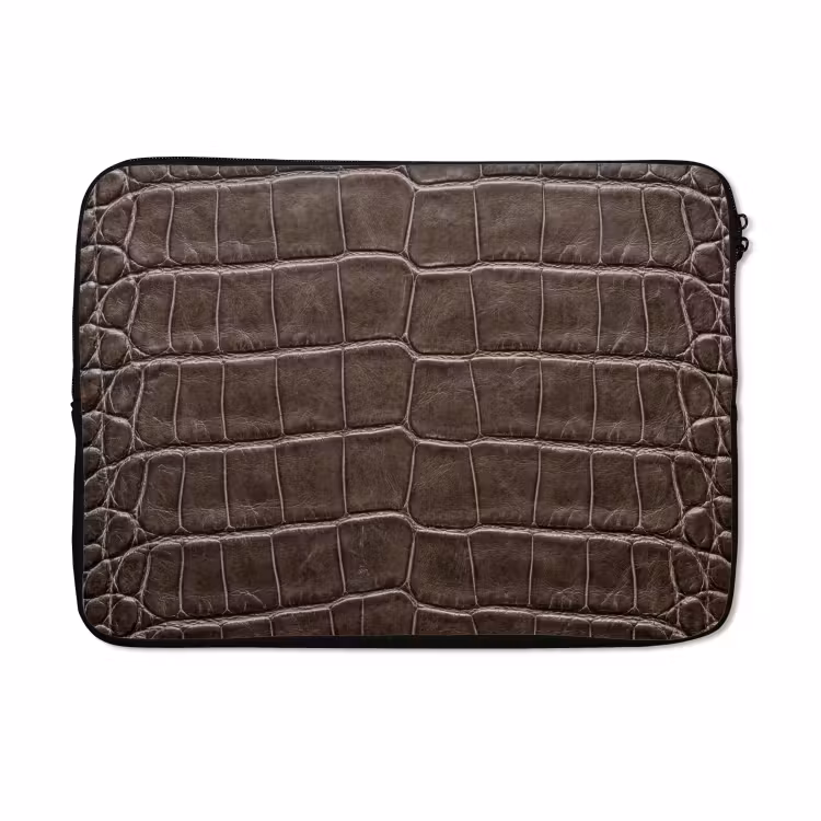 Laptophoes - Leer - Krokodil - Mat — 5