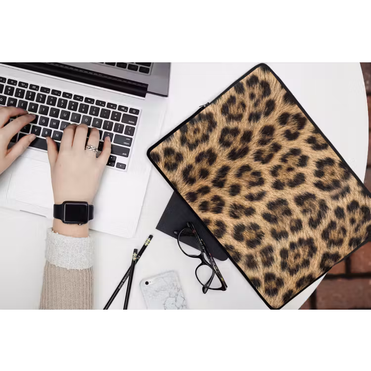 Laptophoes - Luipaard - Vacht - Klassiek - Bruin — 3