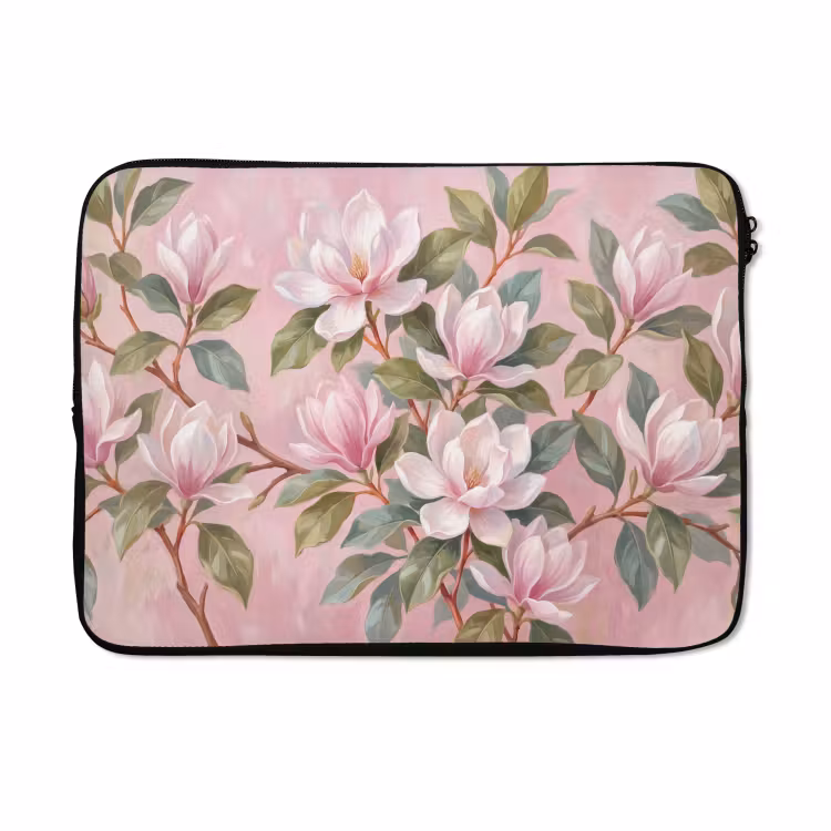Laptophoes - Magnolia's - Patroon - Roze — 5